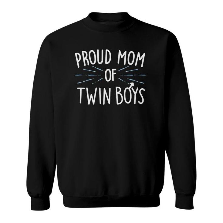 Proud Mom Of Twin Boys Mothers Day Gift Cute Mommy Sweatshirt