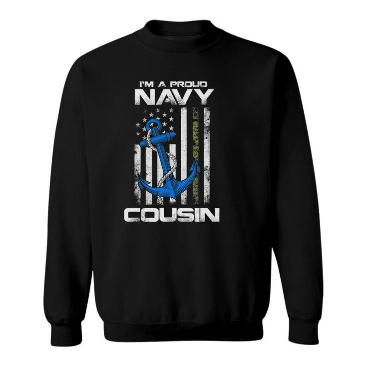 Proud Navy Cousin American Flag Vintage Sweatshirt