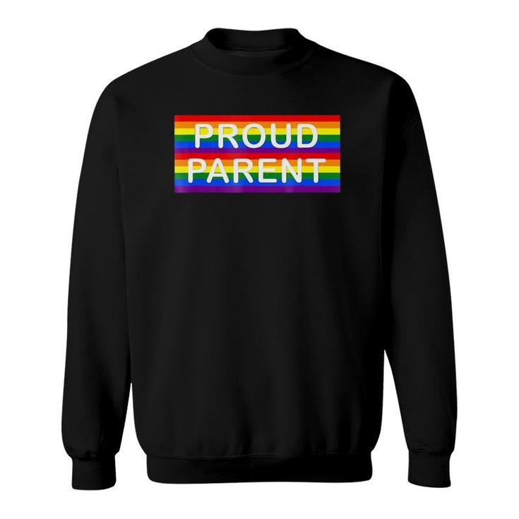 Proud Parent Lgbt Rainbow Flag Mom Dad Sweatshirt