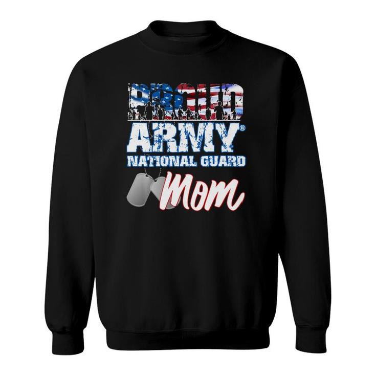 Proud Patriotic Army National Guard Mom Usa Flag Mothers Day Sweatshirt