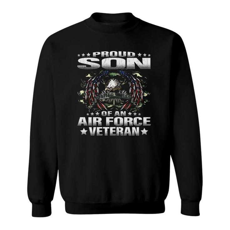 Proud Son Of An Air Force Veteran Military Vet's Child  Sweatshirt