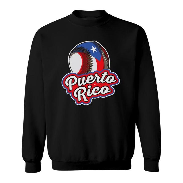 Puerto Rico Pride Baseball Boricua Flag Sweatshirt