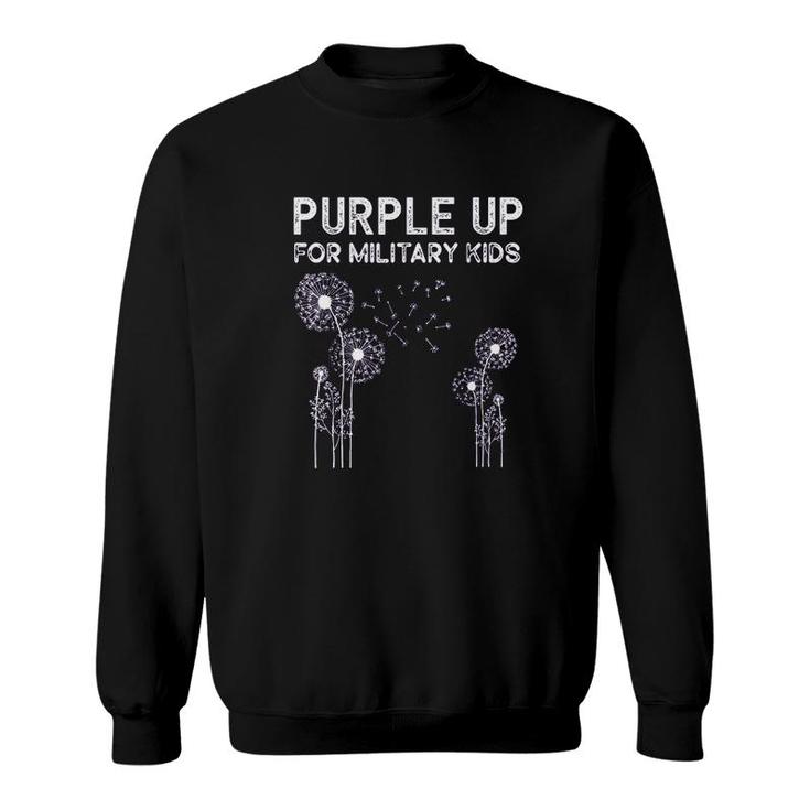 Purple Up For Military Kids Month Of The Military Sweatshirt