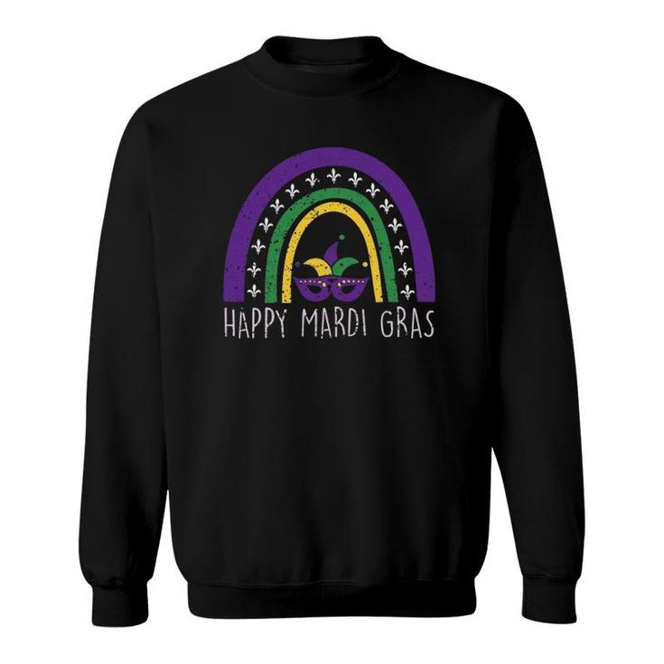 Rainbow Happy Mardi Gras Women Girls Sweatshirt