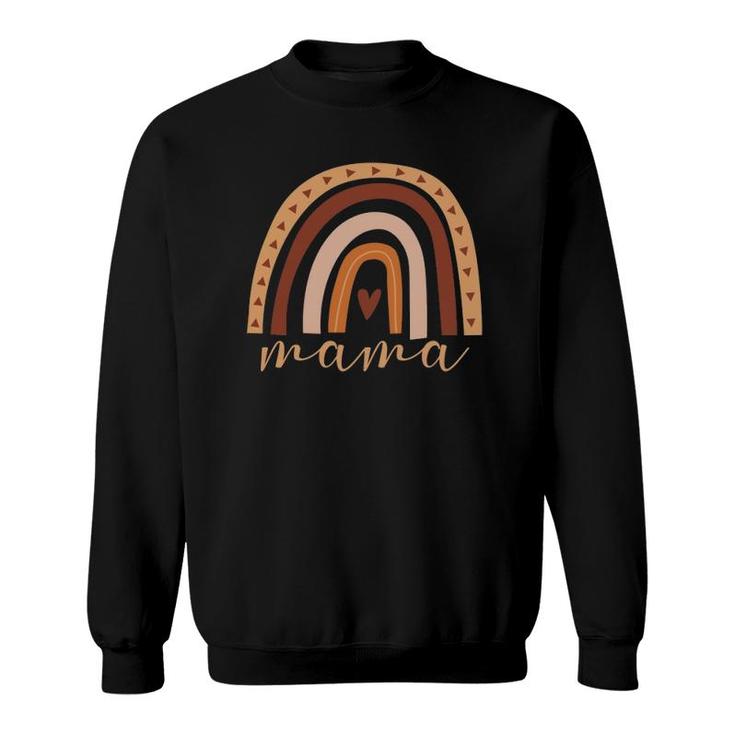 Rainbow Mama Gift Mothers Day New Mom Life Miracle Baby Boho Sweatshirt