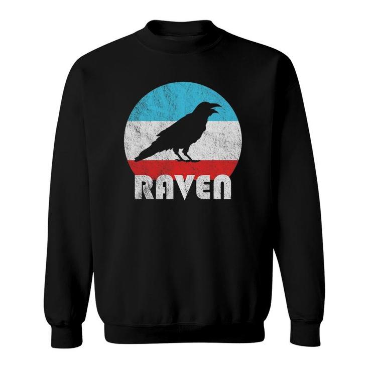 Raven Vintage Retro Silhouette Gift Sweatshirt