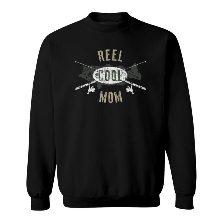 Reel Cool Mom  Cute Fishing Mother's Day Gift Sweatshirt