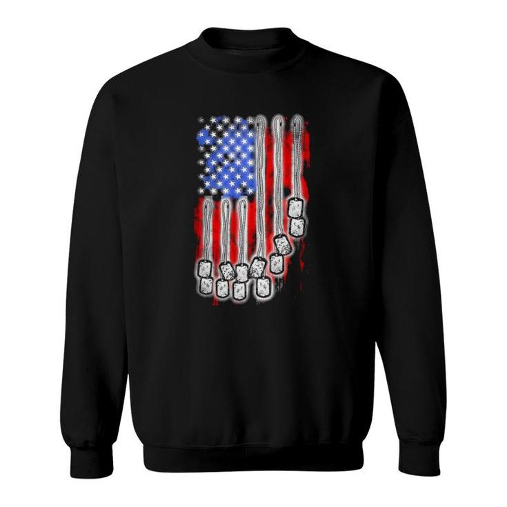 Remember America's Heroes Dog Tag Sweatshirt