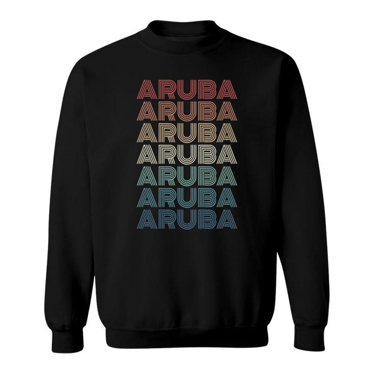 Retro Aruba Vintage 80S Style Family Vacation Sweatshirt