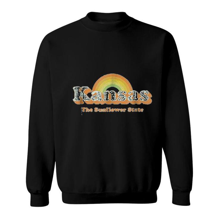 Retro Kansas The Sunflower State Sweatshirt