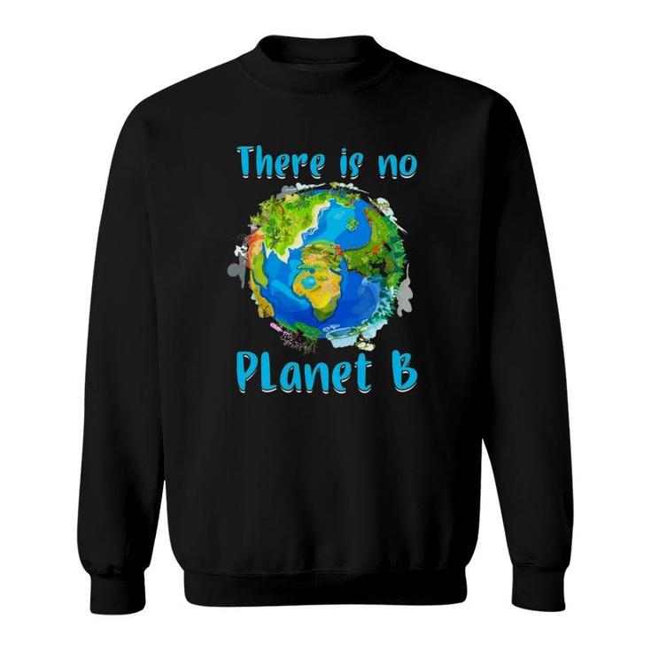 Retro No Planet Climate Change Earth Save Nature Animals Sweatshirt