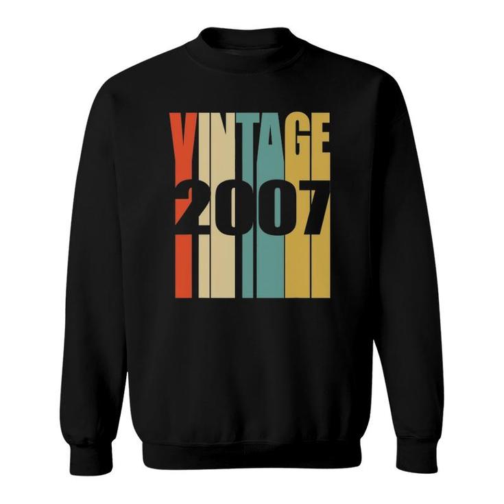 Retro Vintage 2007 14 Yrs Old Bday 14Th Birthday Tee Sweatshirt