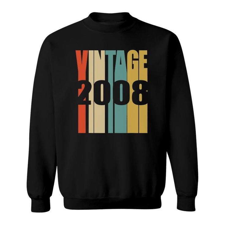 Retro Vintage 2008 13 Yrs Old Bday 13Th Birthday Tee Sweatshirt