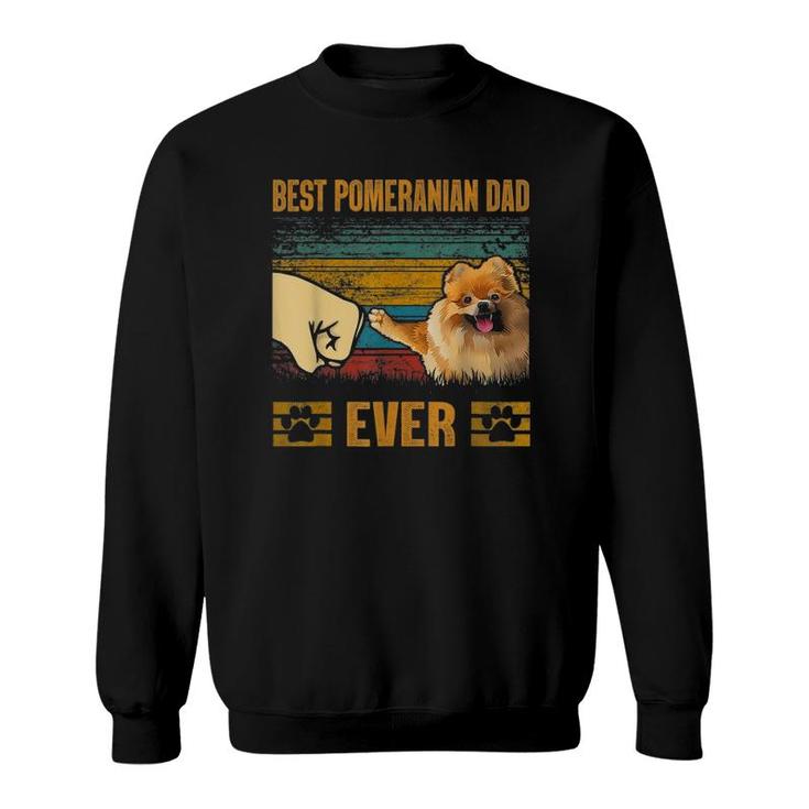 Retro Vintage Best Pomeranian Dad Ever Funny Sweatshirt