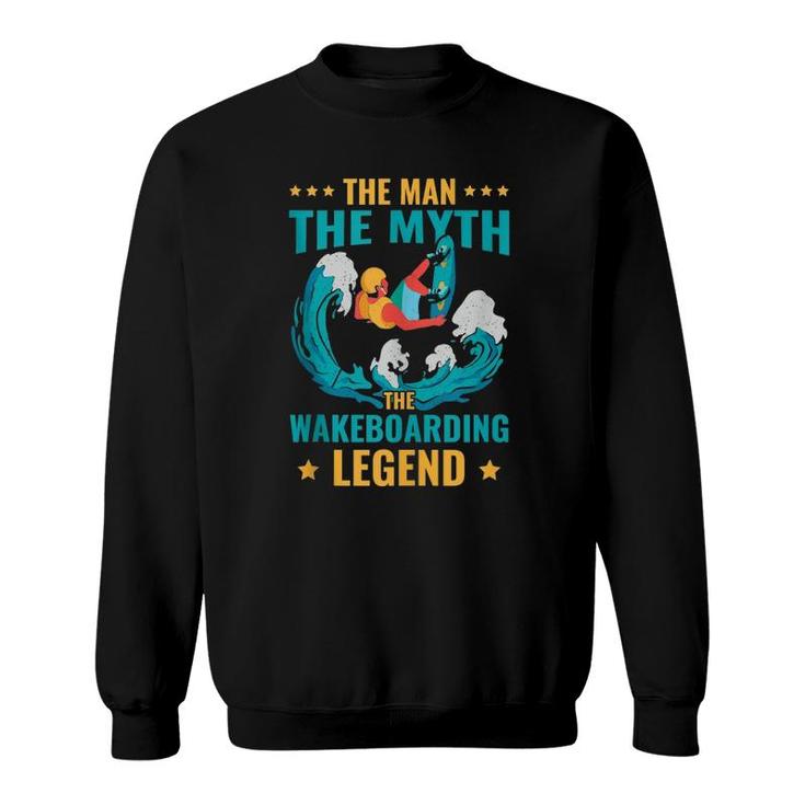 Retro Wakeboard Water Sport Born To Wake Sweatshirt