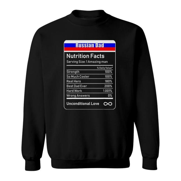 Russian Dad Nutrition Facts Fathers Day Gift Sweatshirt
