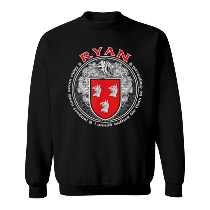 Ryan Family Crest Coat Of Arms  Sweatshirt