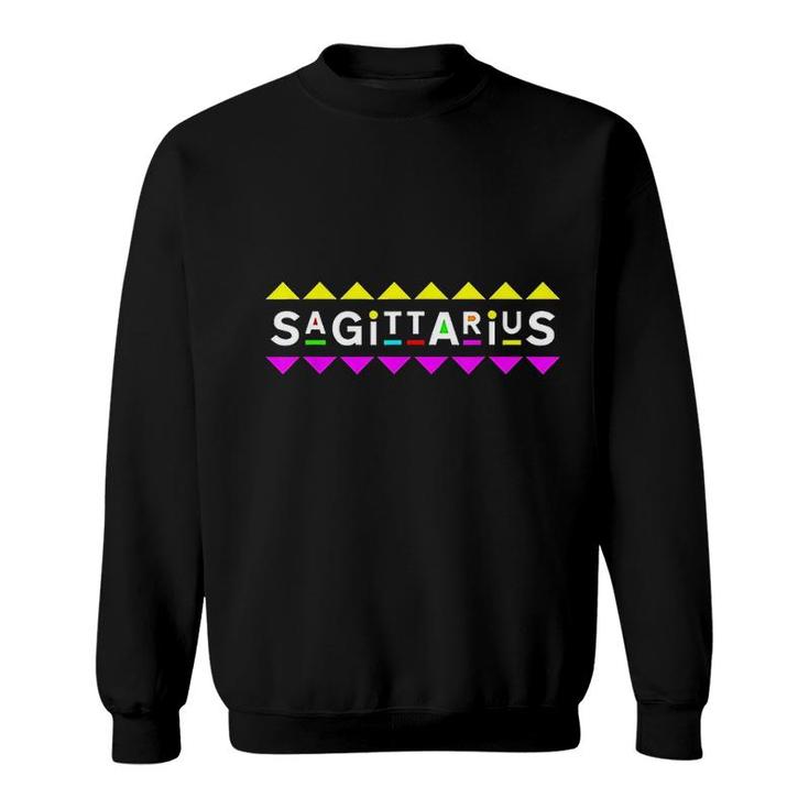 Sagittarius Zodiac Design 90s Style Sweatshirt