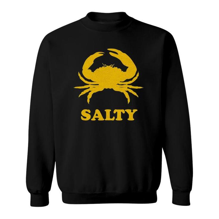 Salty Crab Vintage Surfing Crab Lover Gift Sweatshirt