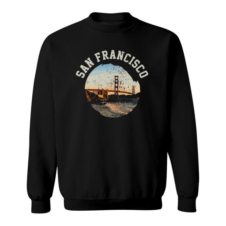 San Francisco Golden Gate Bridge California Usa Vintage Gift Sweatshirt