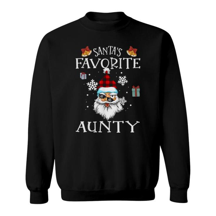 Santa's Favorite Aunty Christmas Matching Family Pajama  Sweatshirt