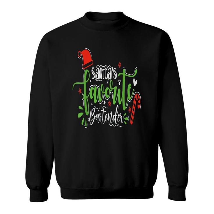 Santas Favorite Bartender Sweatshirt