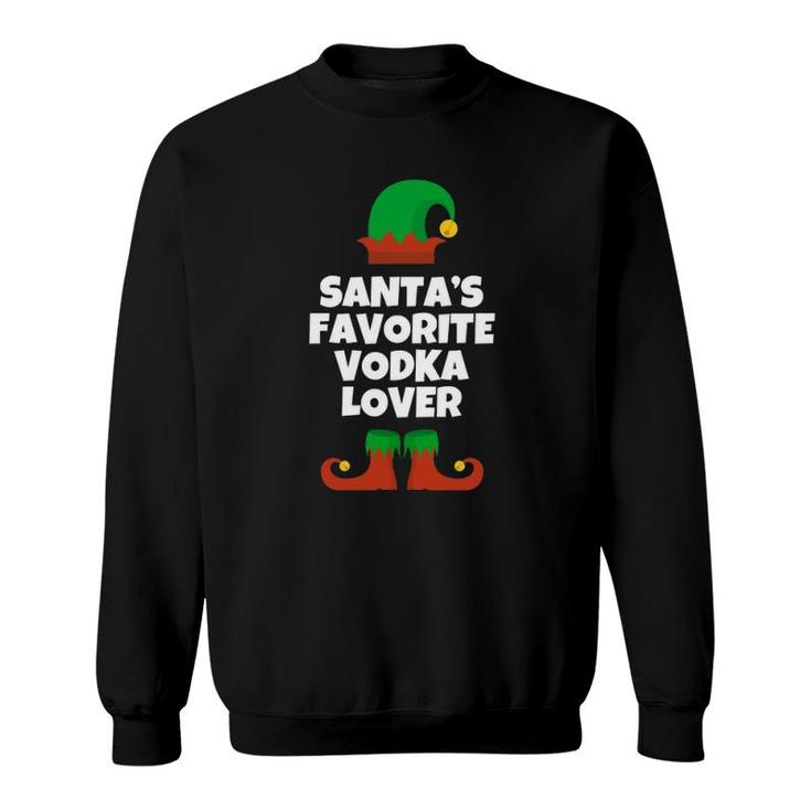 Santa's Favorite Vodka Lover Funny Christmas Gift Sweatshirt