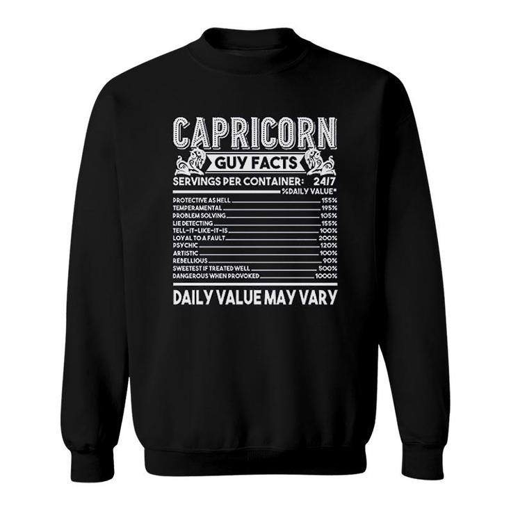 Seecrab Capricorn Guy Facts Sweatshirt
