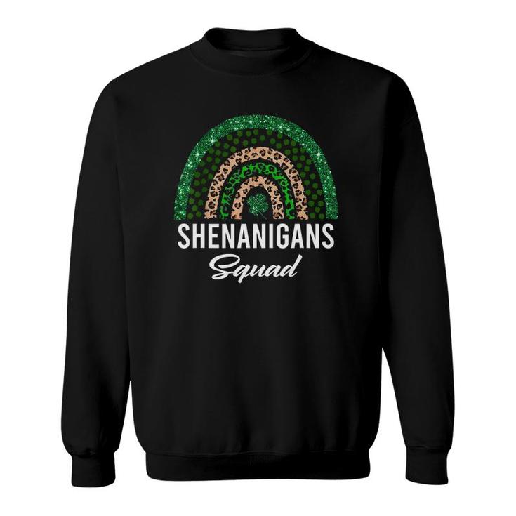 Shenanigans Squad Funny St Patricks Day Costume Rainbow Gift Sweatshirt