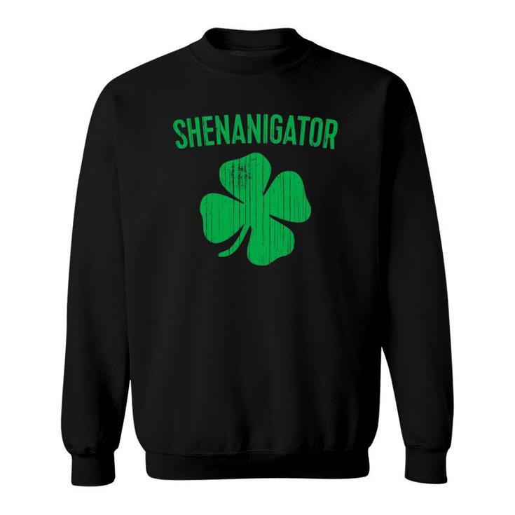 Shenanigator Saint Patrick's Day Green Shamrock Sweatshirt