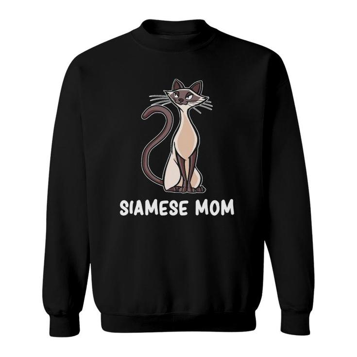 Siamese Mom Motif For Cat Lovers Sweatshirt