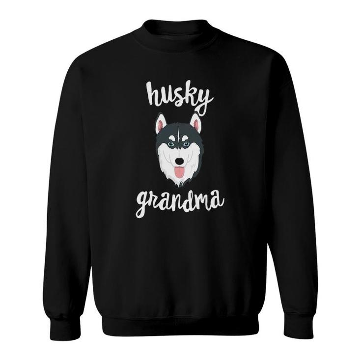 Siberian Husky Grandma Pawma Dog Grandparents Grand Maw Sweatshirt