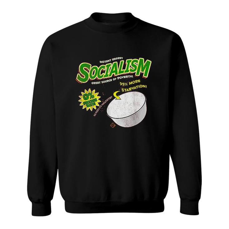 Socialism Cereal Box Funny T-Shirt | Great Source Of Poverty