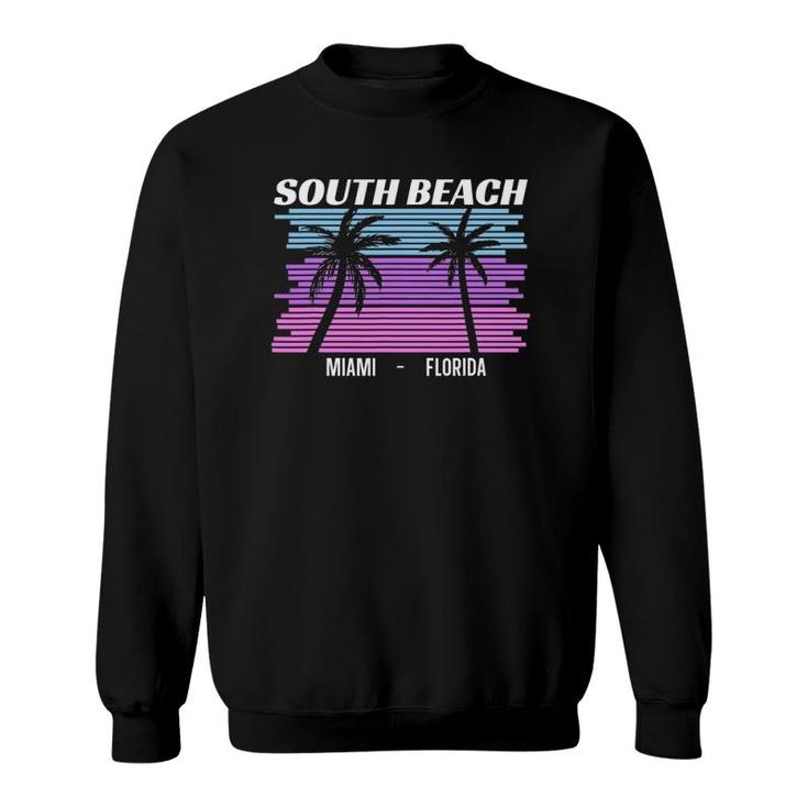 South Beach Souvenir Vintage 80S Miami Beach Florida Sweatshirt