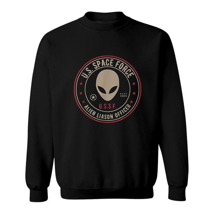 Space Force Alien Liaison Officer Insignia Funny Gift Sweatshirt