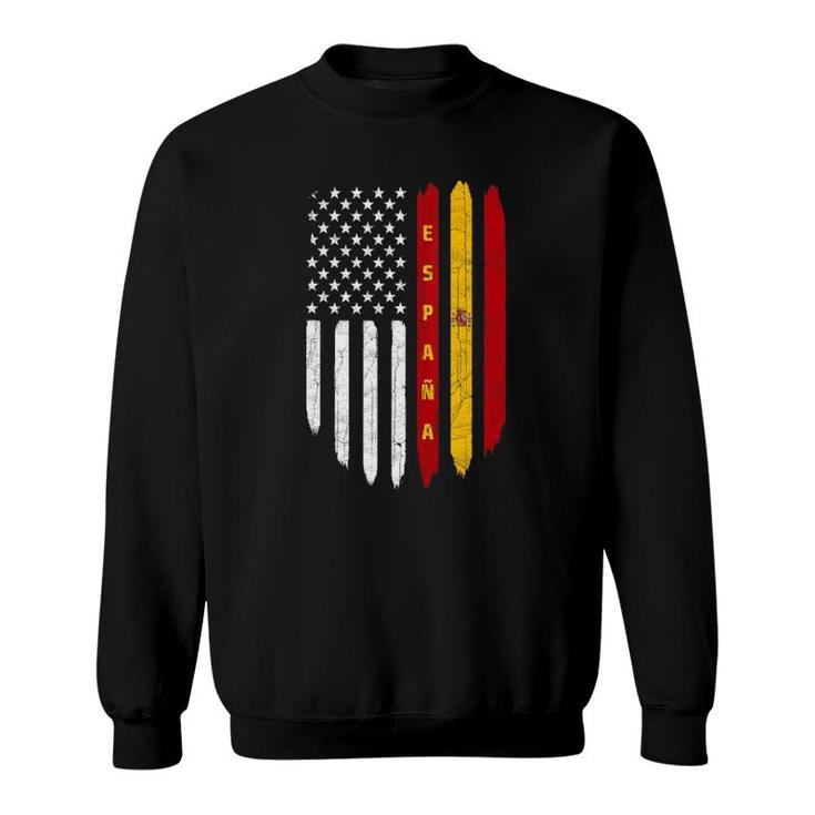 Spanish American Flag Spain Roots Dad Gift Espana Tank Top Sweatshirt