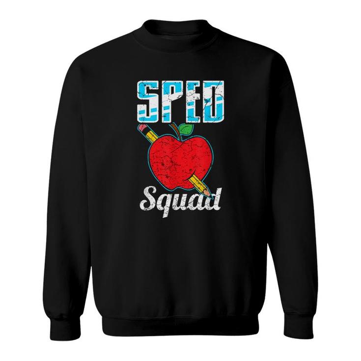 Sped Special Education Sped Squad Apple Sweatshirt
