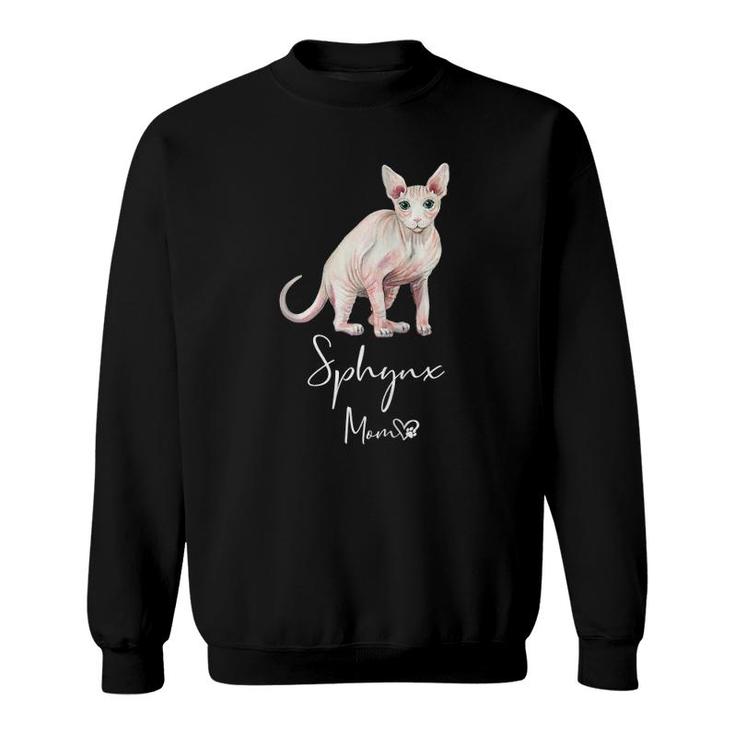 Sphynx Mom Cute Cat Mother Hairless Cats Kitten Girl Gift Zip Sweatshirt