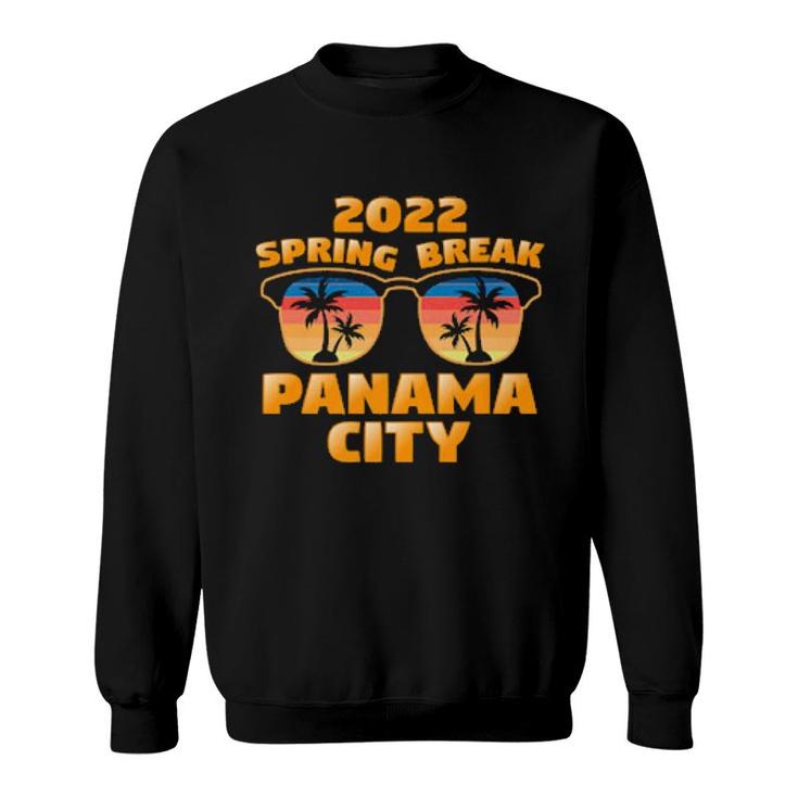 Spring Break Panama City 2022 Vintage Match Cool Sunglasses  Sweatshirt