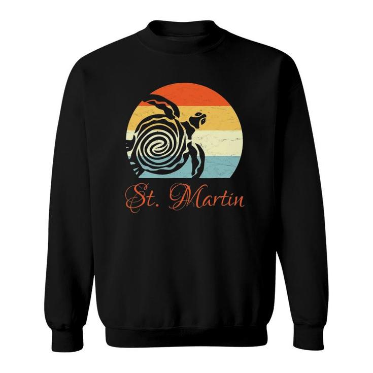 St Martin Caribbean Vintage Retro Throwback Vacation Sweatshirt