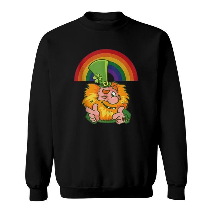 St Patricks Day Funny Rainbow Leprechaun Sweatshirt