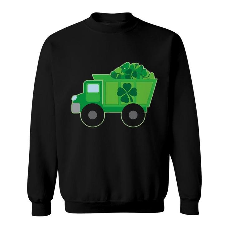 St Patrick's Day Irish Dump Truck Driver Boys Holiday Sweatshirt