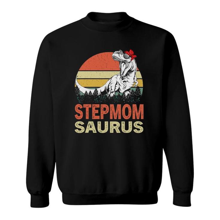Stepmomsaurus Dinosaurrex Funny Matching Family Saurus Sweatshirt
