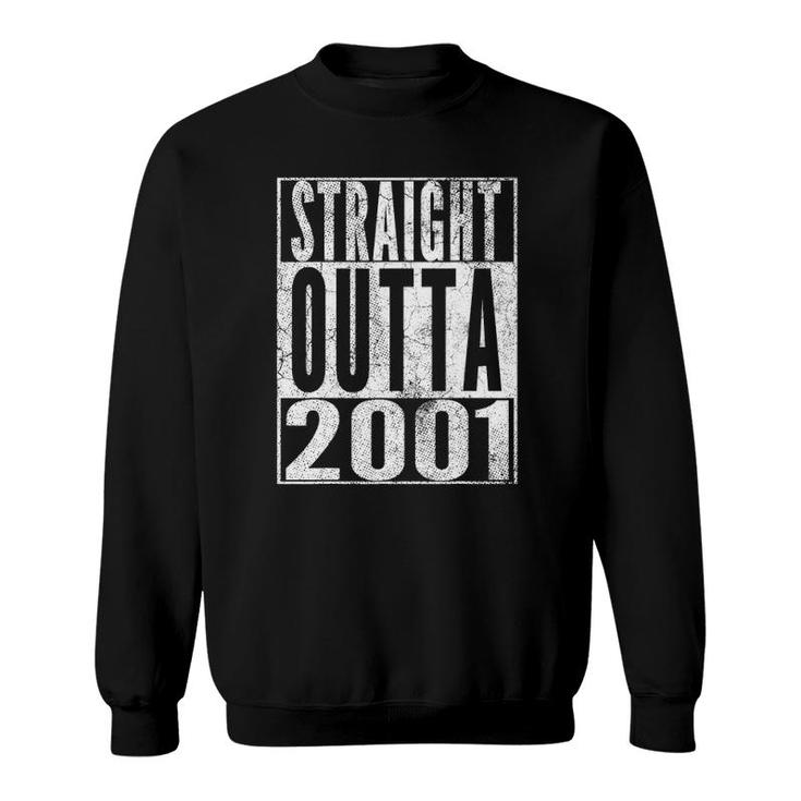 Straight Outta 2001 21St Birthday Gift 21 Years Old Vintage Sweatshirt