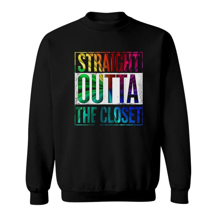 Straight Outta The Closet Lgbt Gay Pride Sweatshirt