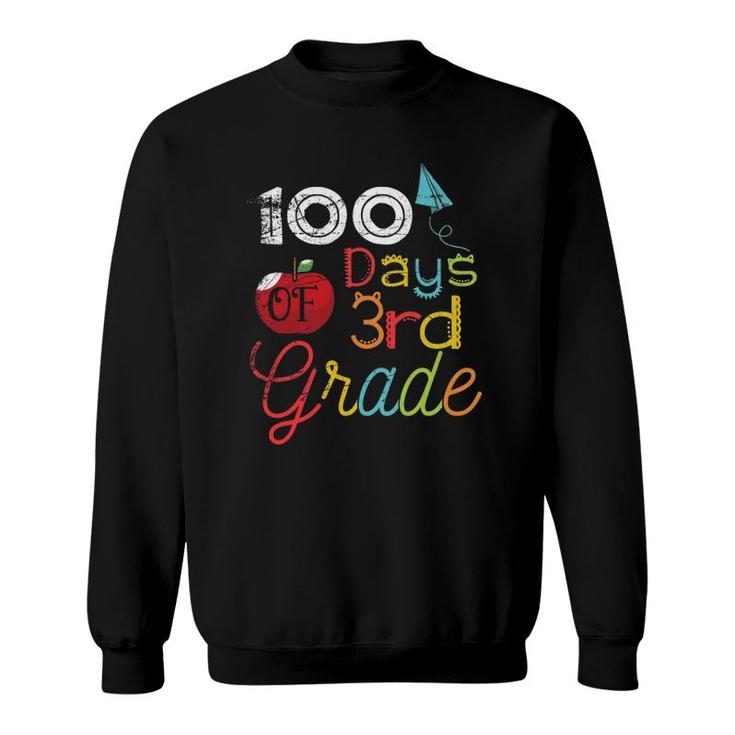 Student Gift 100 Days Of 3Rd Grade 100 Days Of School Sweatshirt