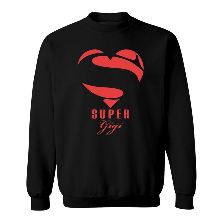 Super Gigi Superhero Gift Mother Father Day Sweatshirt
