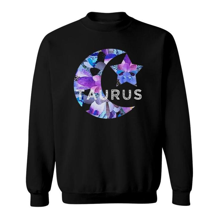 Taurus Gift Zodiac Birthday Astrology Star Moon Sun Sign Dad  Sweatshirt