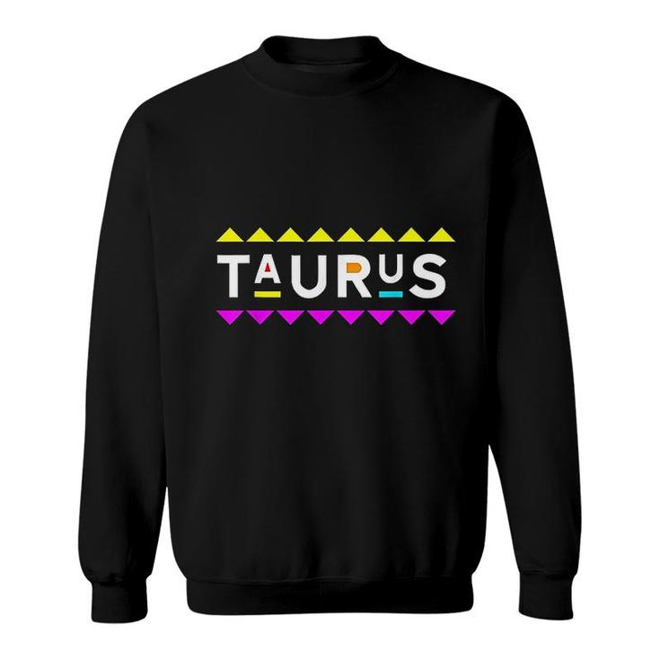 Taurus Zodiac Design 90s Style Sweatshirt