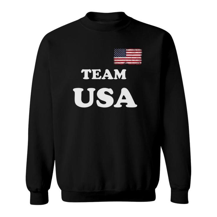 Team Usa 2021 Flag  Summer Olympics Games Vintage Tee Sweatshirt